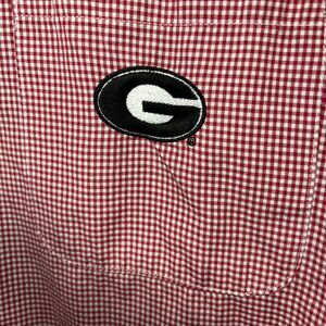 Georgia Bulldogs Campus Specialties Men's L Long Sleeve Button-down Red Checks